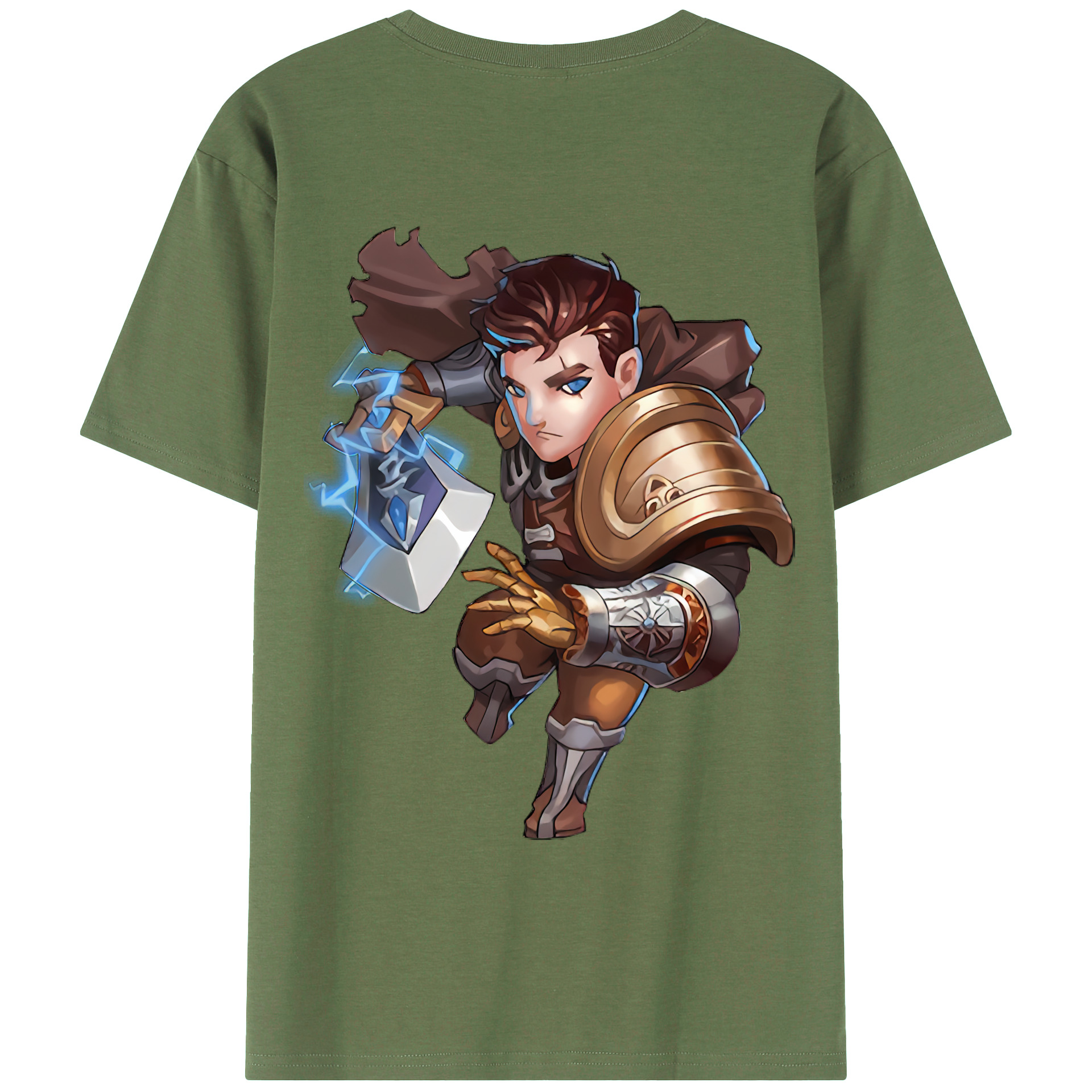 （画像用） リーグ・オブ・レジェンド League of Legends LOL 綿100％ メンズ半袖Tシャツ（バックプリント） 通気性